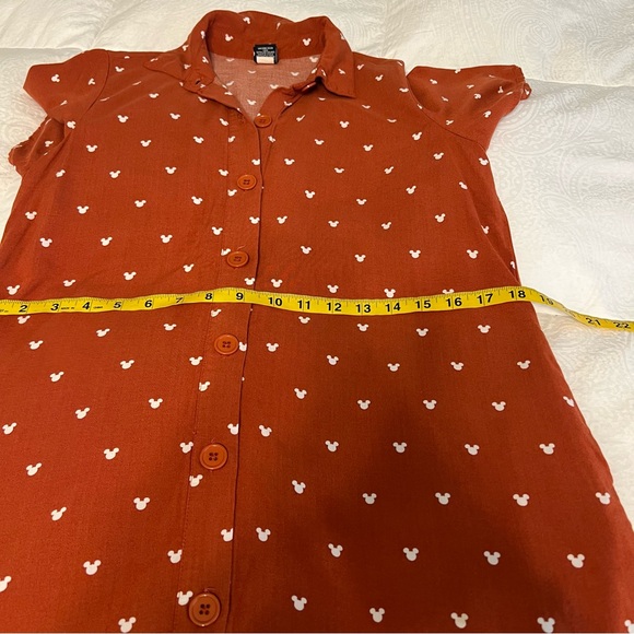 Her Universe Disney Size Small Mickey Mouse Allover Print Button-Front Dress - Picture 3 of 10